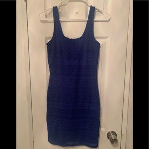 blue lace bodycon dress
